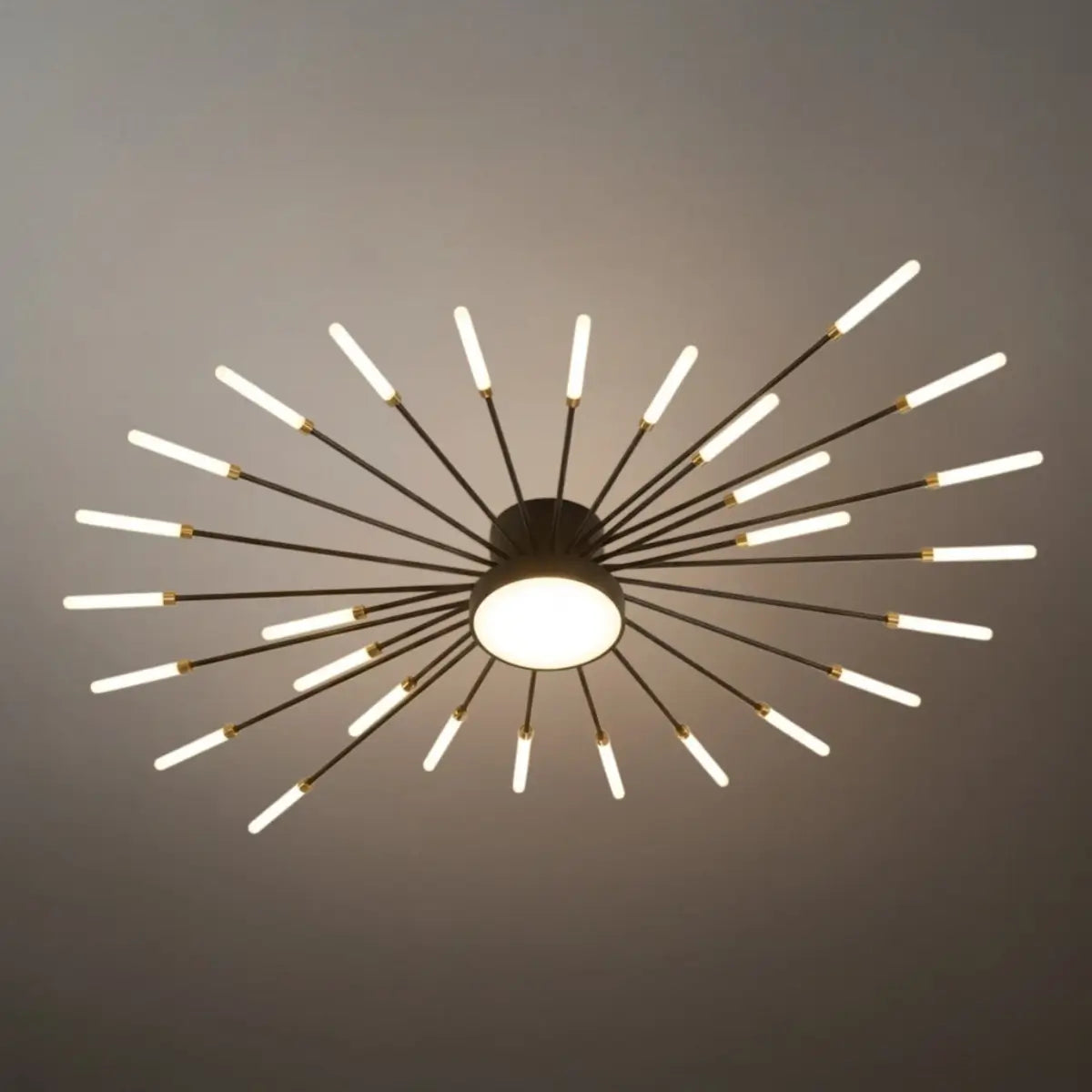 Nebula Modern Firework Ceiling Light – Gold/Black for Bedroom Dining Room Living Room